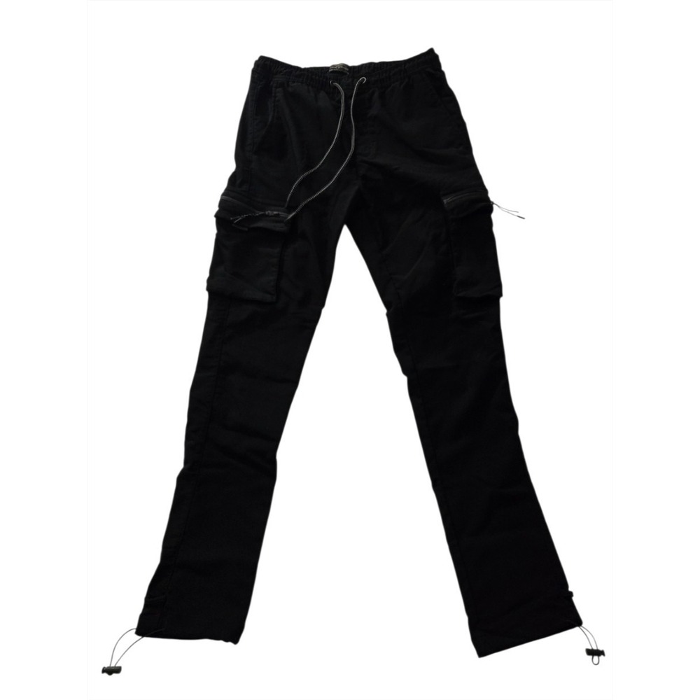 Six Lincoln‎ New York Mens Cargo Pants Tech Stretch Black Size M Slim Fit Utilit